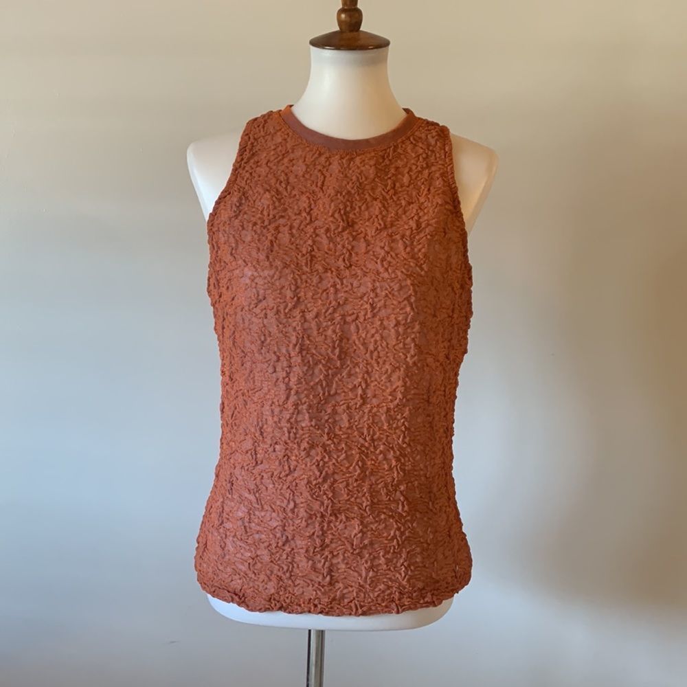 [Red Haute] Orange Textured Tank Top - Size 4